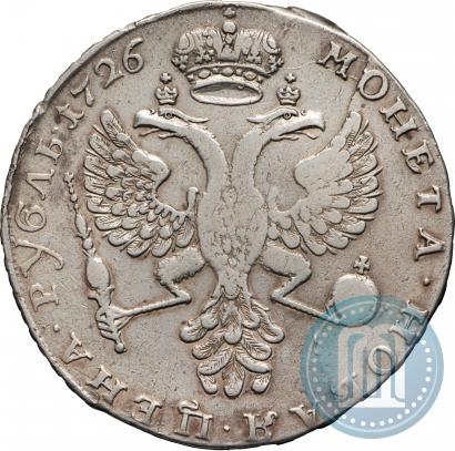 Picture 1 rouble 1726 year  "Moscow type, portrait turned to the left"