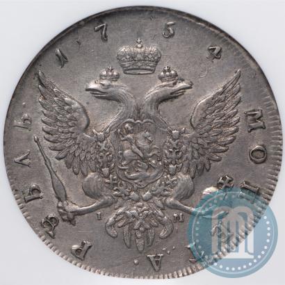Picture 1 rouble 1754 year СПБ-IМ "Portrait by Benjamin Scott"