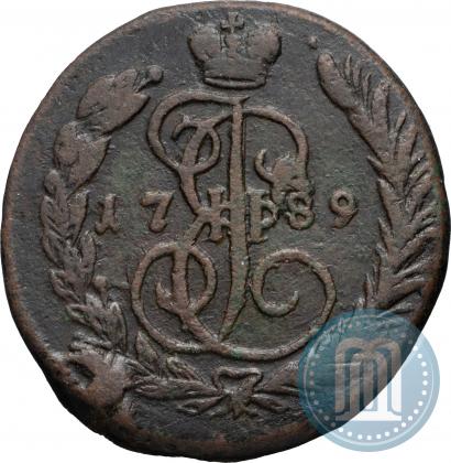 Picture 1 kopeck 1789 year ЕМ 