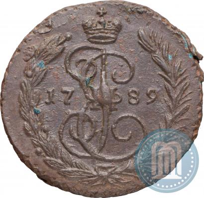 Picture 1 kopeck 1789 year ЕМ 