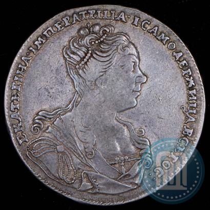 Фото 1 рубль 1727 года  "Московский тип, портрет вправо"
