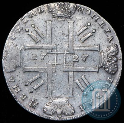 Фото 1 рубль 1727 года СПБ "Петербургский тип"