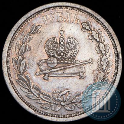 Picture 1 rouble 1883 year ЛШ "On the Coronation of Emperor Alexander III"