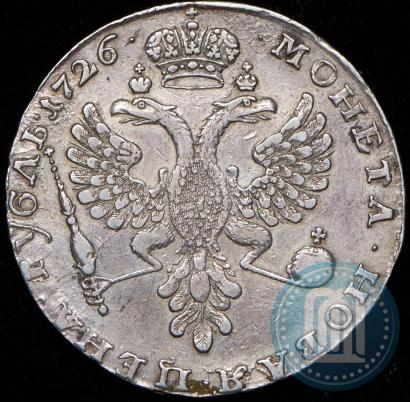 Фото 1 рубль 1726 года  "Московский тип, портрет влево"