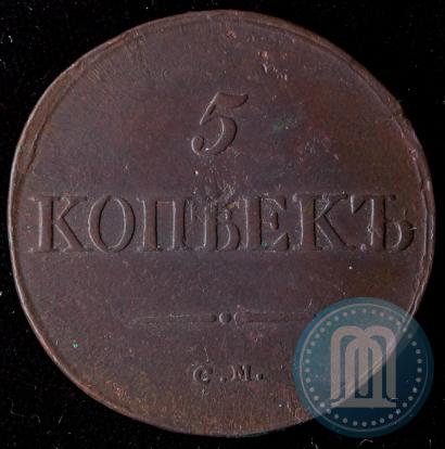 Picture 5 kopecks 1834 year СМ 