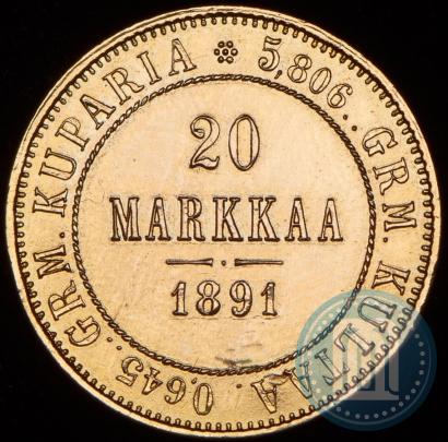 Picture 20 markkaa 1891 year L 