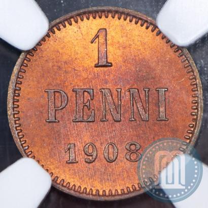 Picture 1 penni 1908 year  