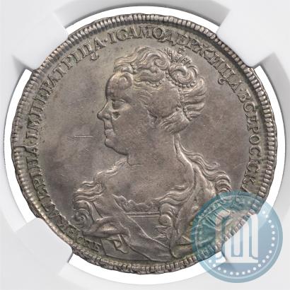 Фото 1 рубль 1725 года СПБ "Петербургский тип, портрет влево"