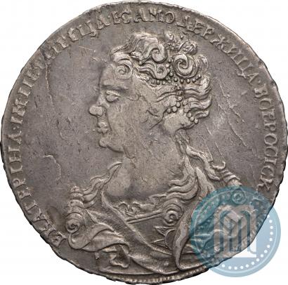 Фото 1 рубль 1726 года  "Московский тип, портрет влево"