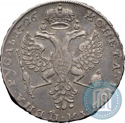 Фото 1 рубль 1726 года  "Московский тип, портрет влево"