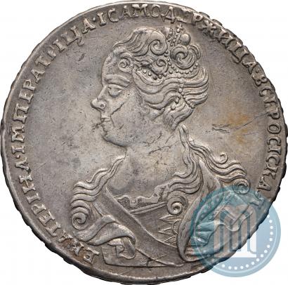 Фото 1 рубль 1726 года  "Московский тип, портрет влево"