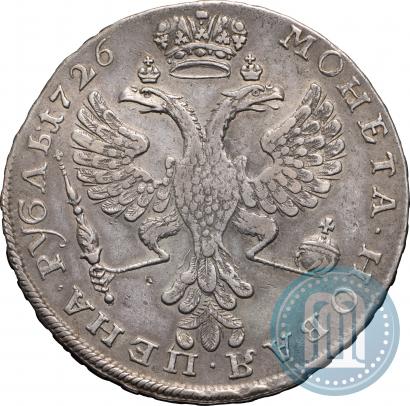 Фото 1 рубль 1726 года  "Московский тип, портрет влево"