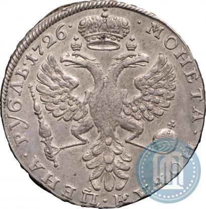 Picture 1 rouble 1726 year  "Moscow type, portrait turned to the left"