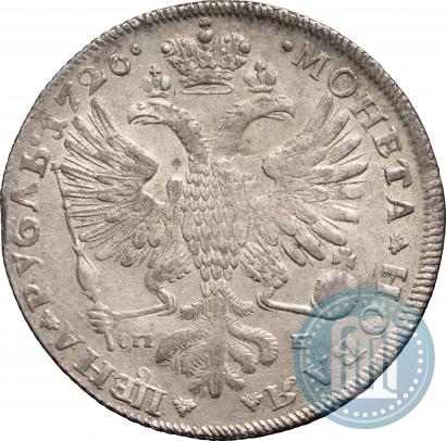Picture 1 rouble 1726 year СПБ "Petersburg type, portrait turned to the left"