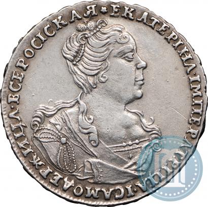 Фото Полтина 1726 года  "Московский тип, портрет вправо"