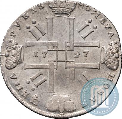 Фото 1 рубль 1727 года СПБ "Петербургский тип"