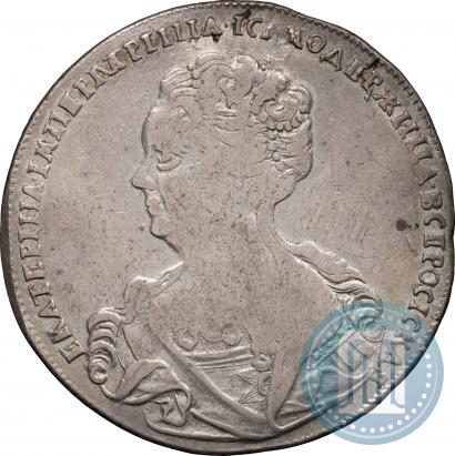 Picture 1 rouble 1725 year СПБ "Petersburg type, portrait turned to the left"