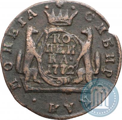 Фото 1 копейка 1772 года КМ 