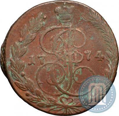 Picture 5 kopecks 1774 year ЕМ 