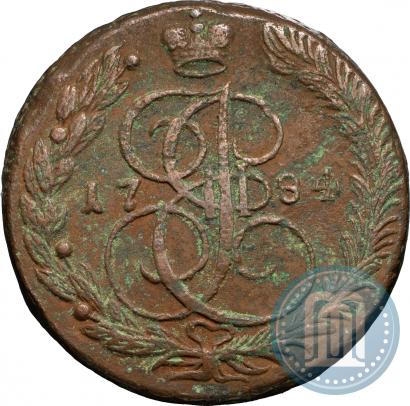 Picture 5 kopecks 1784 year ЕМ 