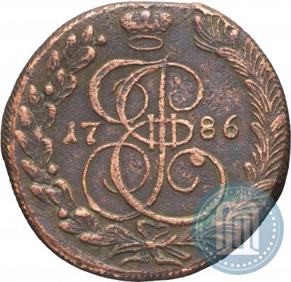 Фото 5 копеек 1786 года КМ 