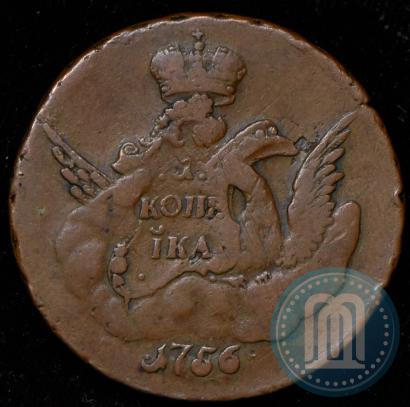 Picture 1 kopeck 1756 year СПБ 