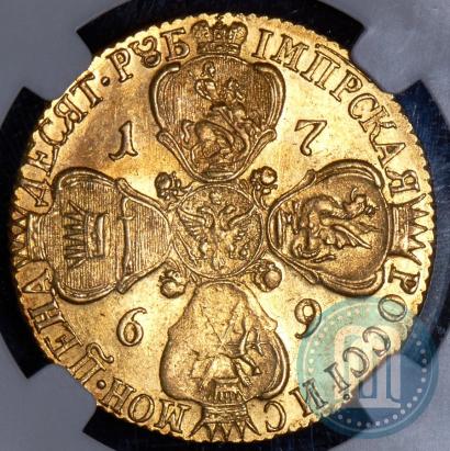 Picture 10 roubles 1769 year СПБ 