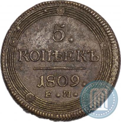 Picture 5 kopecks 1808 year ЕМ 