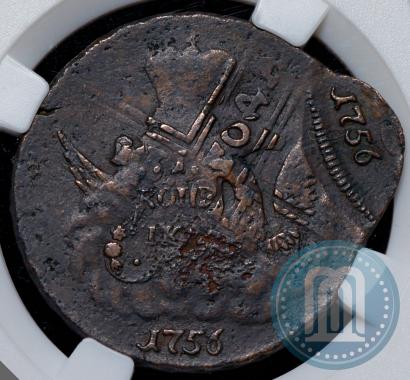 Picture 1 kopeck 1756 year ММД 