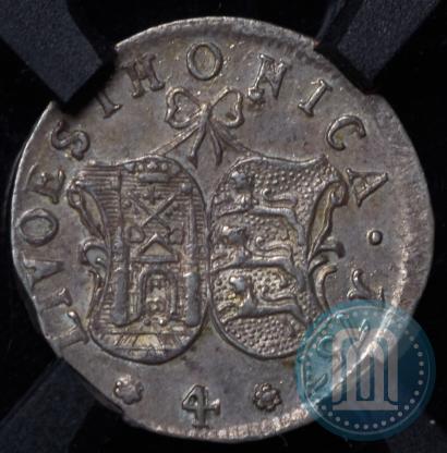Фото 4 копейки 1757 года  "Ливонез"