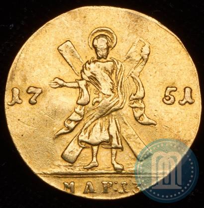 Picture 1 ducat 1751 year  "St. Andrew on the reverse"