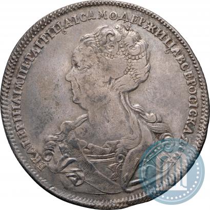 Picture 1 rouble 1725 year СПБ "Petersburg type, portrait turned to the left"