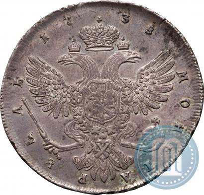 Фото 1 рубль 1738 года СПБ "Петербургский тип"