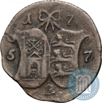 Picture 2 kopecks 1757 year  "For Livonia"