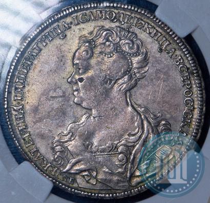 Фото 1 рубль 1725 года СПБ "Петербургский тип, портрет влево"