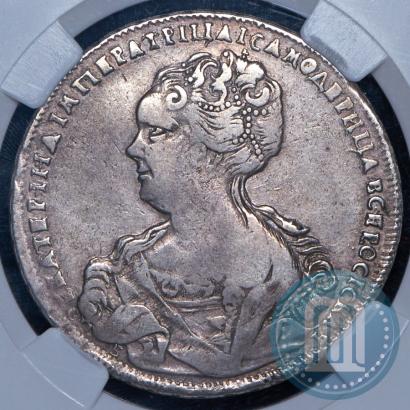 Фото 1 рубль 1725 года СПБ "Петербургский тип, портрет влево"