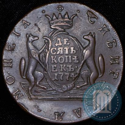 Фото 10 копеек 1774 года КМ 