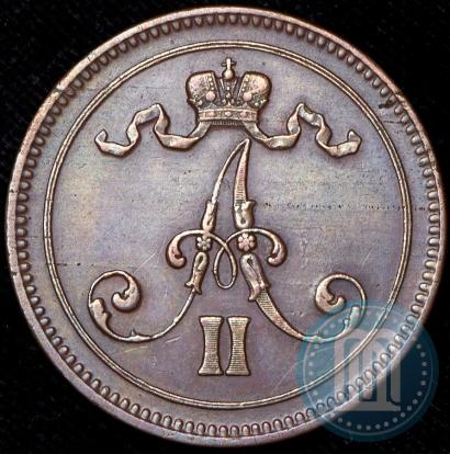 Фото 10 пенни 1865 года  