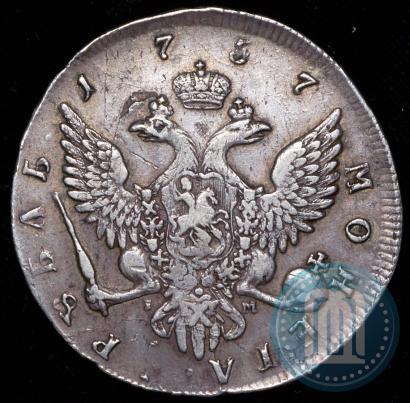 Picture 1 rouble 1757 year СПБ-IМ "Portrait by B. Scott"