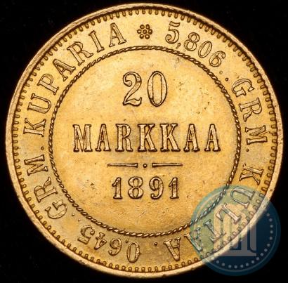 Picture 20 markkaa 1891 year L 