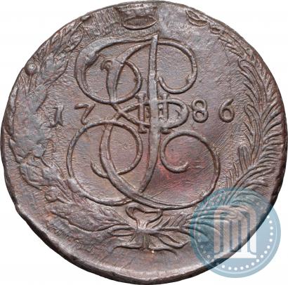 Фото 5 копеек 1786 года ЕМ 