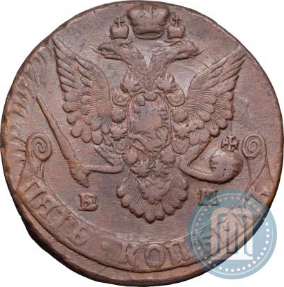 Picture 5 kopecks 1787 year ЕМ 