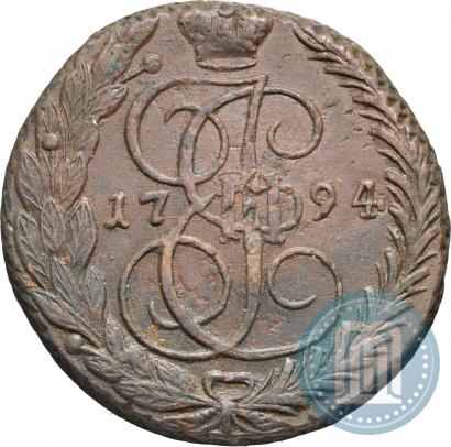 Picture 5 kopecks 1794 year ЕМ 