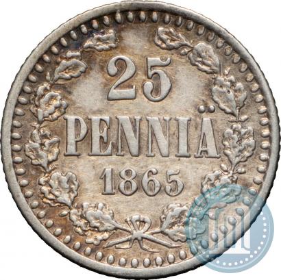 Picture 25 pennia 1865 year S 