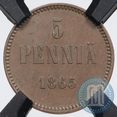 Фото 5 пенни 1865 года  