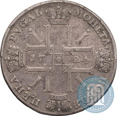 Picture 1 rouble 1724 year СПБ "Sun rouble, portrait in armour"
