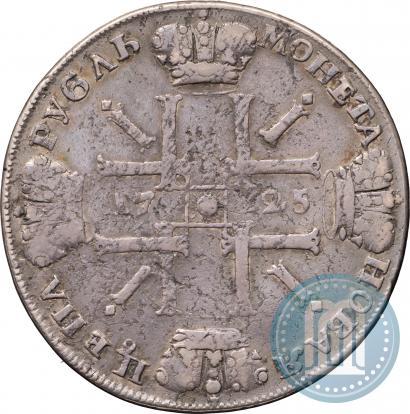 Фото 1 рубль 1725 года СПБ "Солнечный в латах"