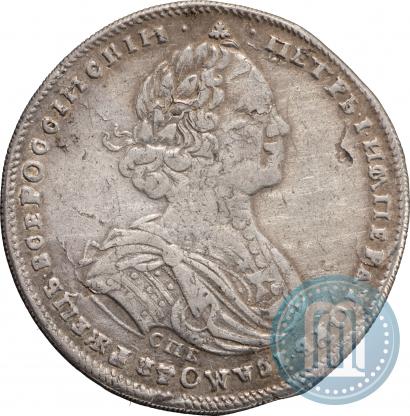 Фото Полтина 1725 года СПБ "Портрет в латах"