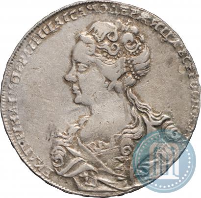 Фото 1 рубль 1726 года  "Московский тип, портрет влево"