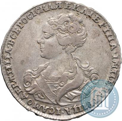 Picture Poltina 1726 year  "Moscow type, portrait turned to the left"